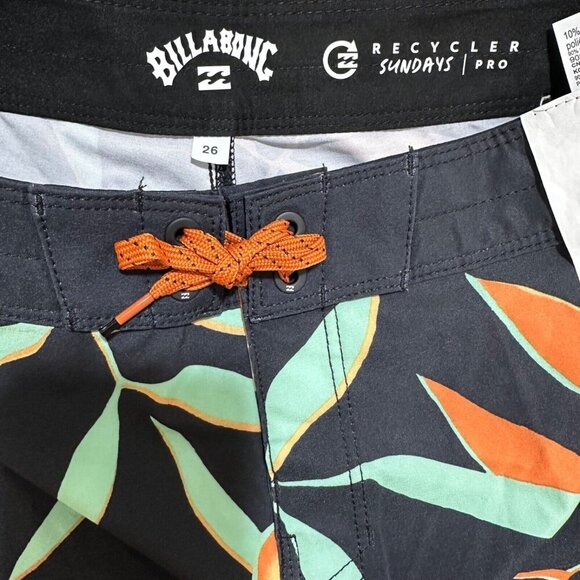 Billabong Big Boy Size 26 (L) Sundays Pro Mid Recycler Board Short Swim‎ NWT - Picture 6 of 9